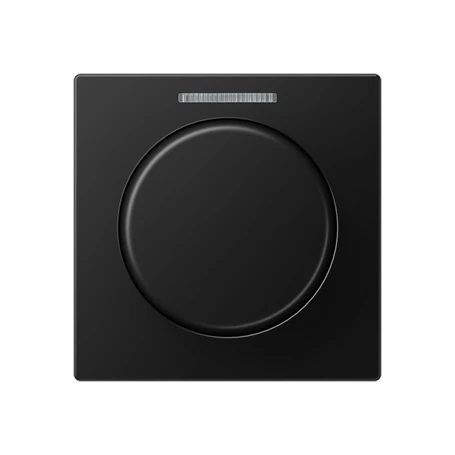 Centre plate with lens 1-gang, for rotary sensor, with lens, matt graphite black