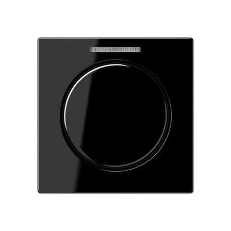 Centre plate with lens 1-gang, for rotary sensor, with lens, black