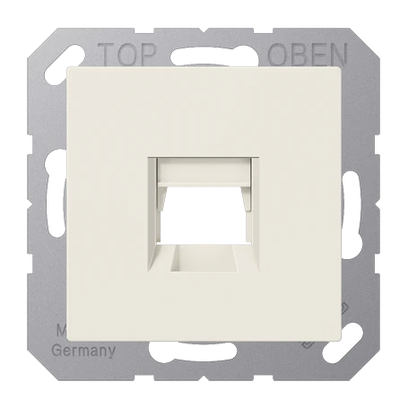 Abdeckung (gerastet) für Modular-Jack-Steckbuchsen, 1fach, UMA-CAT6A, RADIALL, Panduit, Assmann, weiß (ivory)