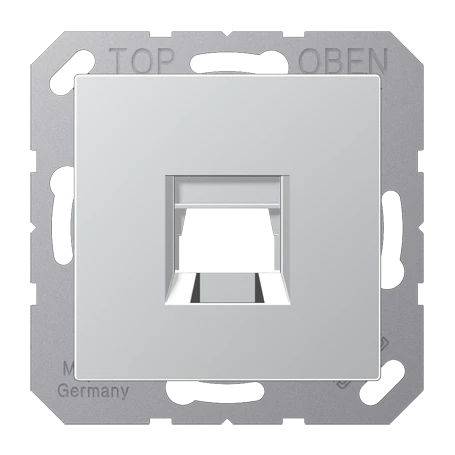 Abdeckung (gerastet) für Modular-Jack-Steckbuchsen, 1fach, UMA-CAT6A, RADIALL, Panduit, Assmann, aluminium