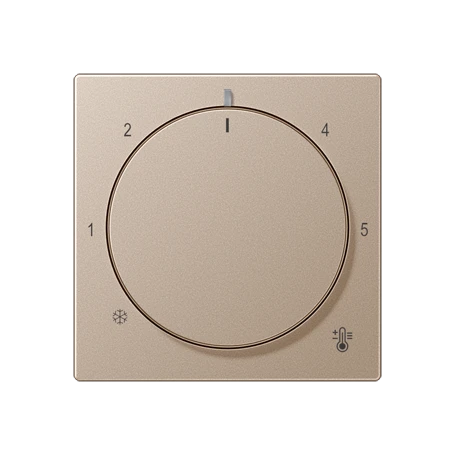 Centre plate for thermostat, champagne