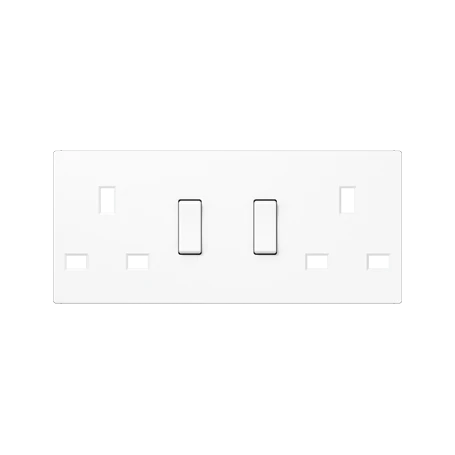 Centre plate for socket insert BS 2172 EINS, thermoplastic, white