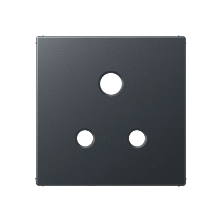 Centre plate for socket insert BS 2171-5 EINS and 3171-5 EINS, thermoplastic lacquered, matt anthracite