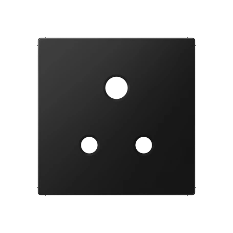 Centre plate for socket insert BS 2171-5 EINS and 3171-5 EINS, duroplastic lacquered, matt graphite black 