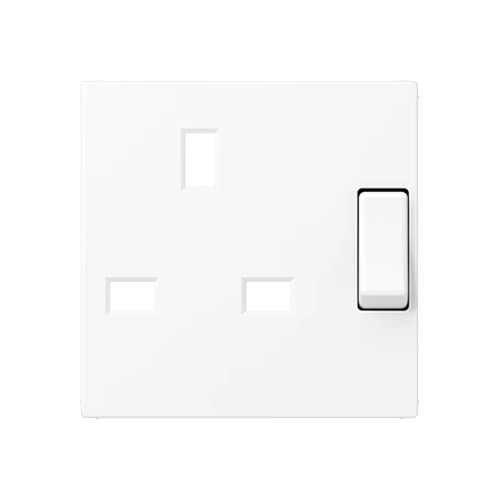 Centre plate for socket insert BS 2171 EINS and 3171 EINS, thermoplastic lacquered, matt snow white