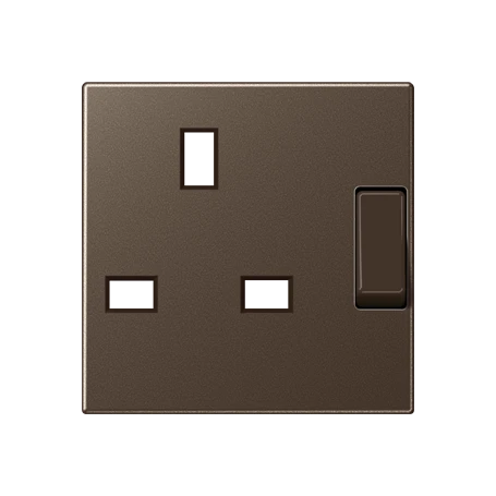 Centre plate for socket insert BS 2171 EINS and 3171 EINS, duroplastic, mocha