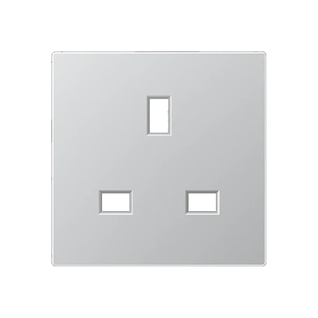Centre plate for socket insert BS 2521 EINS and 3521 EINS, duroplastic lacquered, aluminium