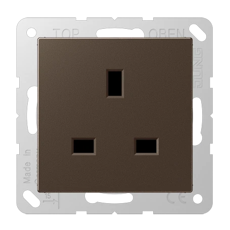 Enchufe, British Standard, mokka