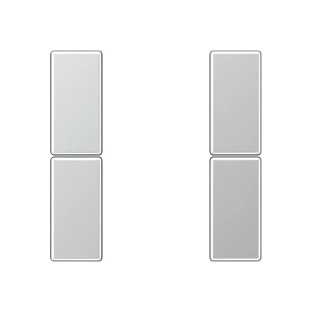 Cover kit 2-gang, F50, aluminium