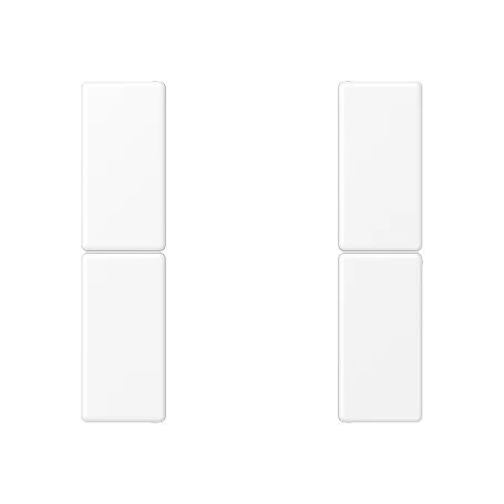 Cover kit 2-gang, F50, matt snow white