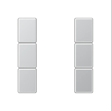 Cover kit 3-gang, F50, aluminium