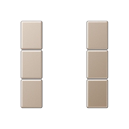 Cover kit 3-gang, F50, champagne