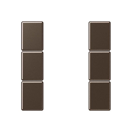 Cover kit 3-gang, F50, mocha