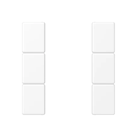 Cover kit 3-gang, F50, matt snow white