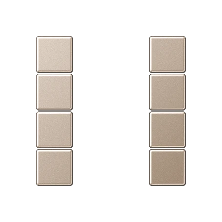 Tastensatz 4fach, F50, champagner