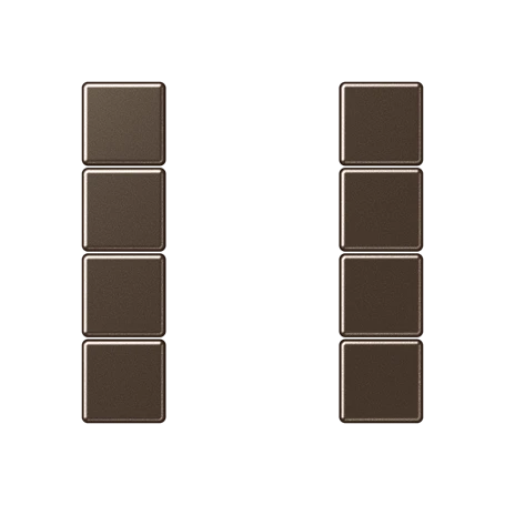 Tastensatz 4fach, F50, mokka