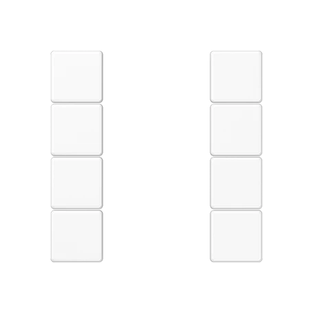 Tastensatz 4fach, F50, alpinweiß
