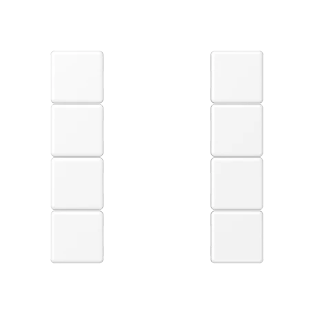 Tastensatz 4fach, F50, schneeweiß matt