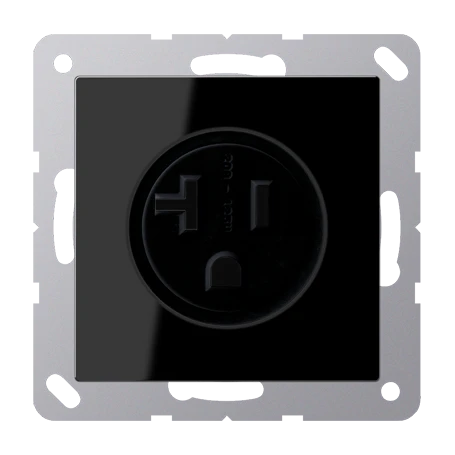Socket, US NEMA system, screw terminals, thermoplastic, black