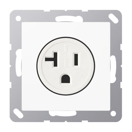 Socket, US NEMA system, screw terminals, thermoplastic, white