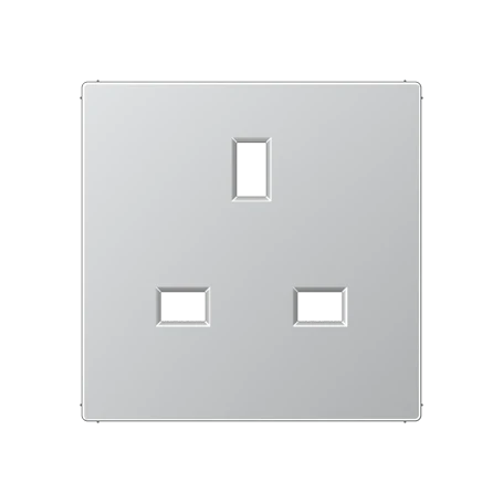 Centre plate for socket insert 521 G, thermoplastic lacquered, aluminium