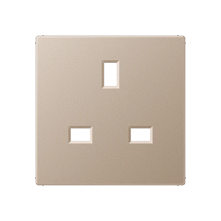Centre plate for socket insert 521 G, thermoplastic lacquered, champagne