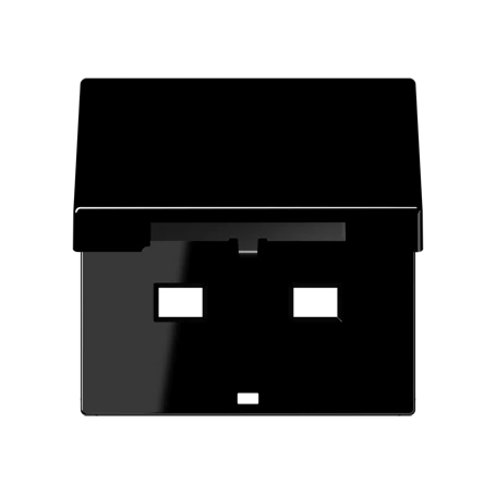 Hinged lid, for socket insert 521 G, black