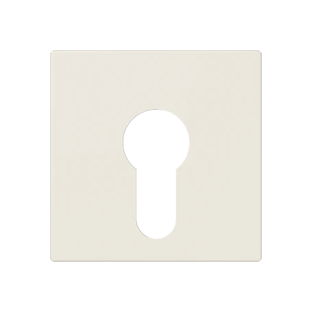 Centre plate, for key switch without protection against dismounting, ivory
