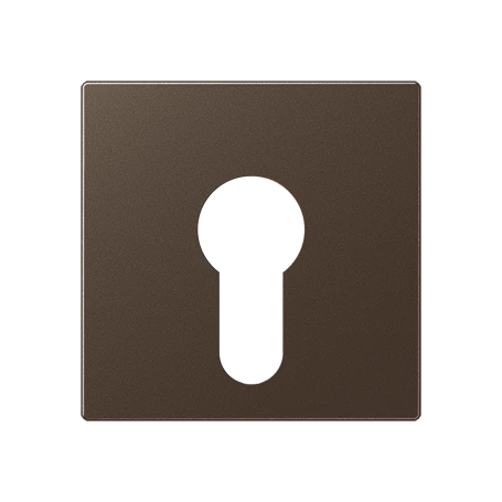 Centre plate, for key switch without protection against dismounting, mocha