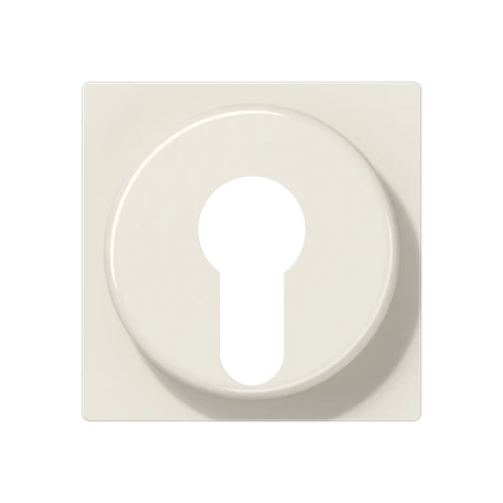 Centre plate, for key switch with protection against dismounting, ivory