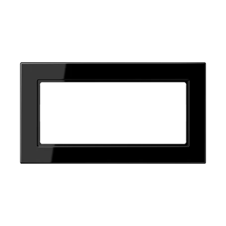 Frame without crossbar 2-gang, black