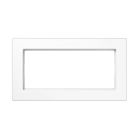 Frame without crossbar 2-gang, white