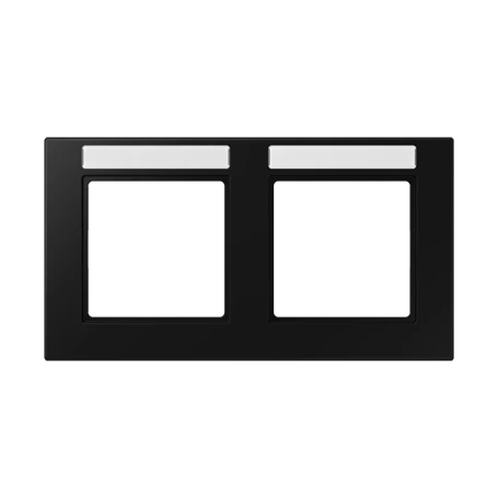 Frame 2-gang, matt graphite black