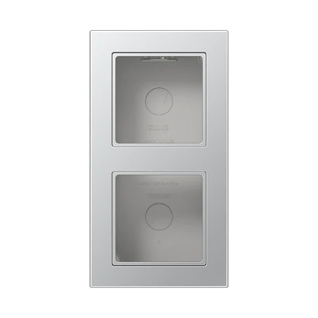 Surface cap 2-gang, aluminium