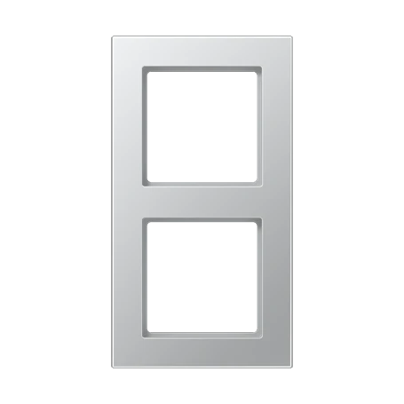 Frame 2-gang, aluminium