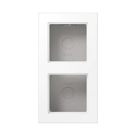 Surface cap 2-gang, matt snow white