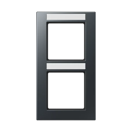 Frame 2-gang, matt anthracite