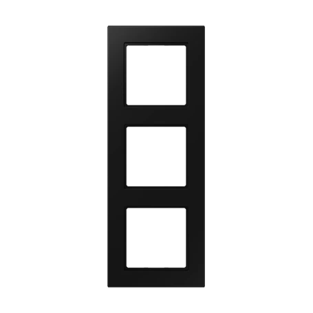 Frame 3-gang, matt graphite black