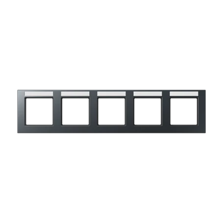 Frame 5-gang, matt anthracite