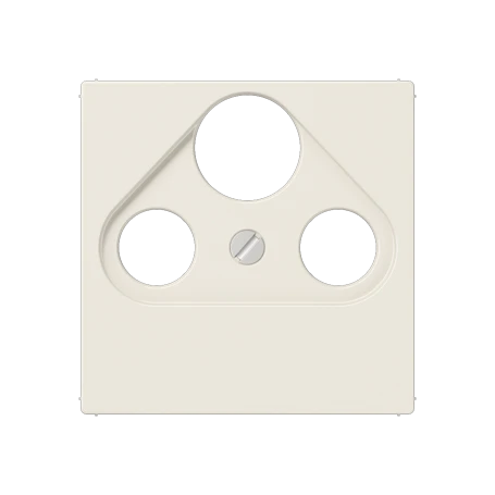 Centre plate for SAT-TV-FM sockets, 1-gang, ivory