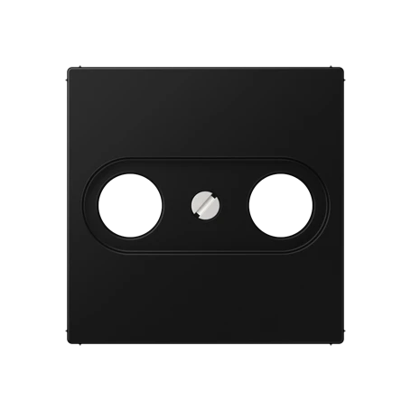 Centre plate for antenna outlet sockets, 1-gang, matt graphite black
