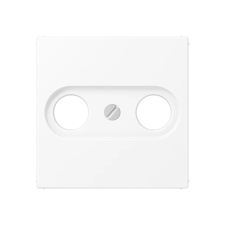 Centre plate for antenna outlet sockets, 1-gang, matt snow white