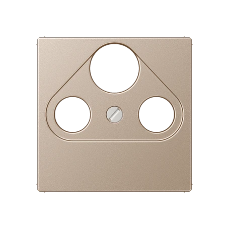 Centre plate 1-gang, for SAT-TV-FM sockets, champagne