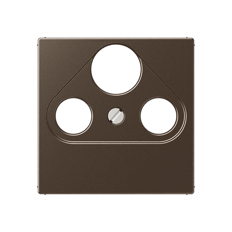 Centre plate 1-gang, for SAT-TV-FM sockets, mocha