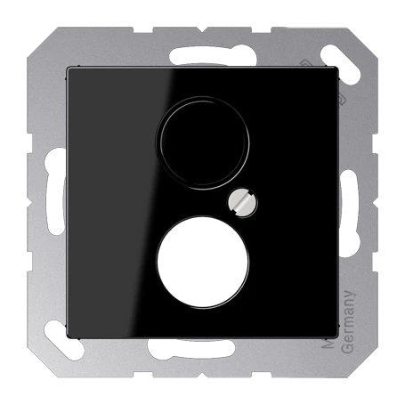 Afdekking, voor 2 ronde connector tot 18,5 mm Ø, zwart