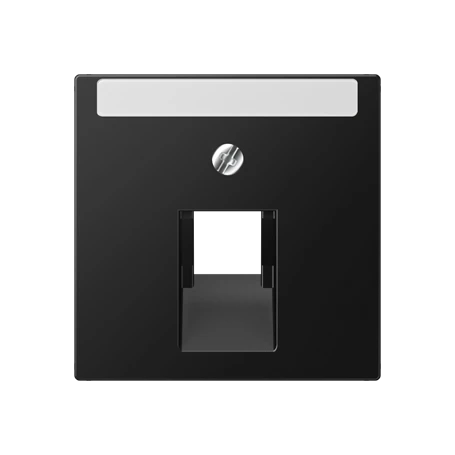 Centre plate for IAE/UAE sockets, 1 x 8-pole, matt graphite black