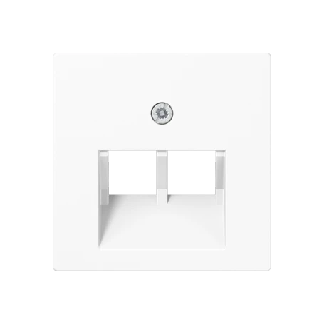 Abdeckung für IAE/UAE-Anschlussdosen, 2 x 8-polig, alpinweiß