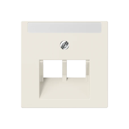 Centre plate for IAE/UAE sockets, 2 x 8-pole, ivory