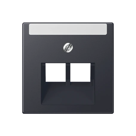 Centre plate for IAE/UAE sockets, 2 x 8-pole, matt anthracite