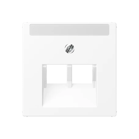 Centre plate for IAE/UAE sockets, 2 x 8-pole, matt snow white